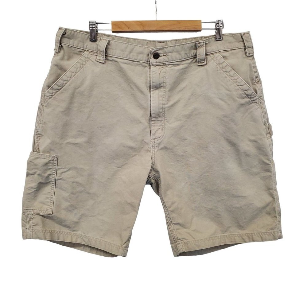 Carhartt Mens‎ Original Fit Cargo Shorts Size 40 Tan Utility Workwear Job Rugged